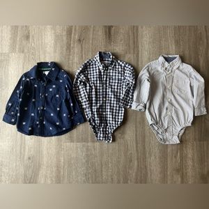 Set of 3 Oshkosh boys 12 month dress shirts